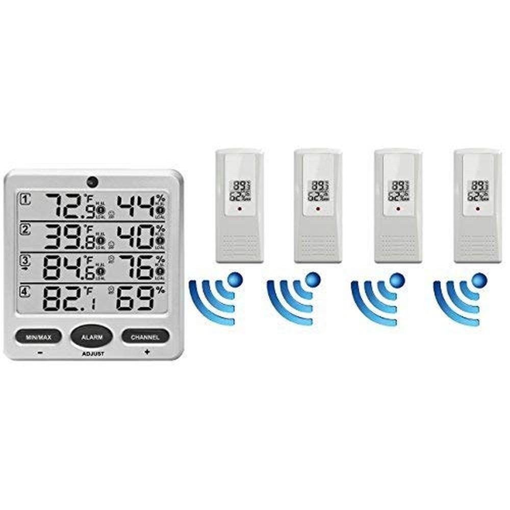 Ambient Weather: WS-10-X4 Wireless Indoor Outdoor 8-Channel – Side View