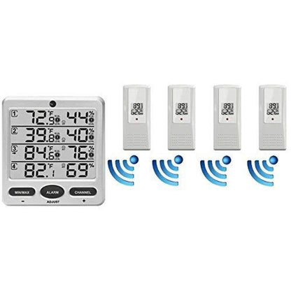 Ambient Weather: WS-10-X4 Wireless Indoor Outdoor 8-Channel – Side View
