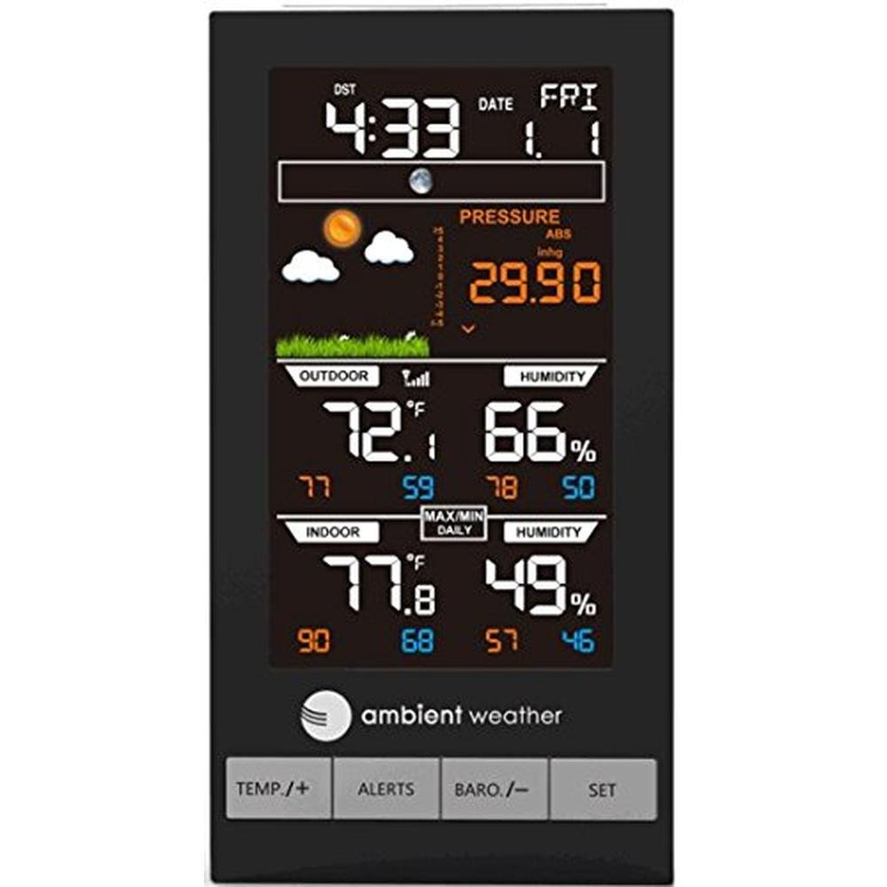 Ambient Weather: WS-2801A Advanced Wireless Color Forecast – Close-up Detail