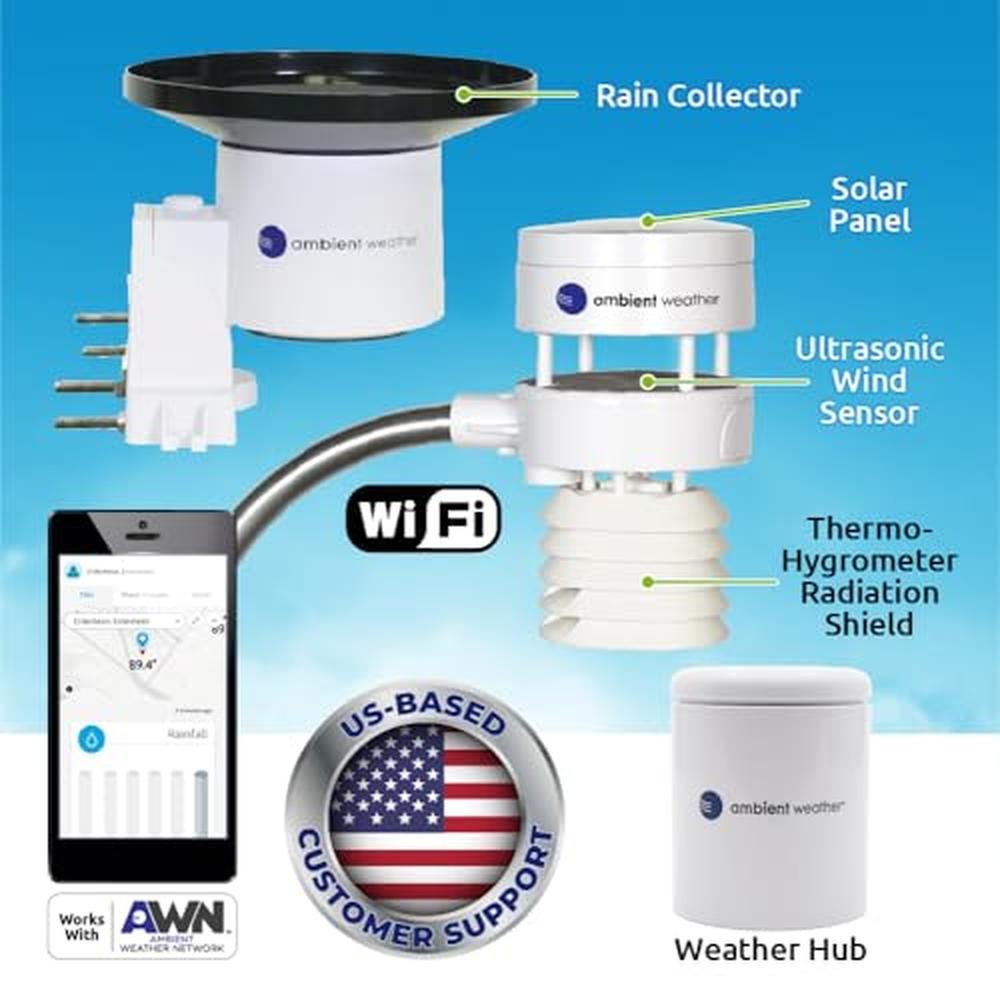 Weather Ambient: Ambient Weather WS-5000-IP3 Ultrasonic – Side View