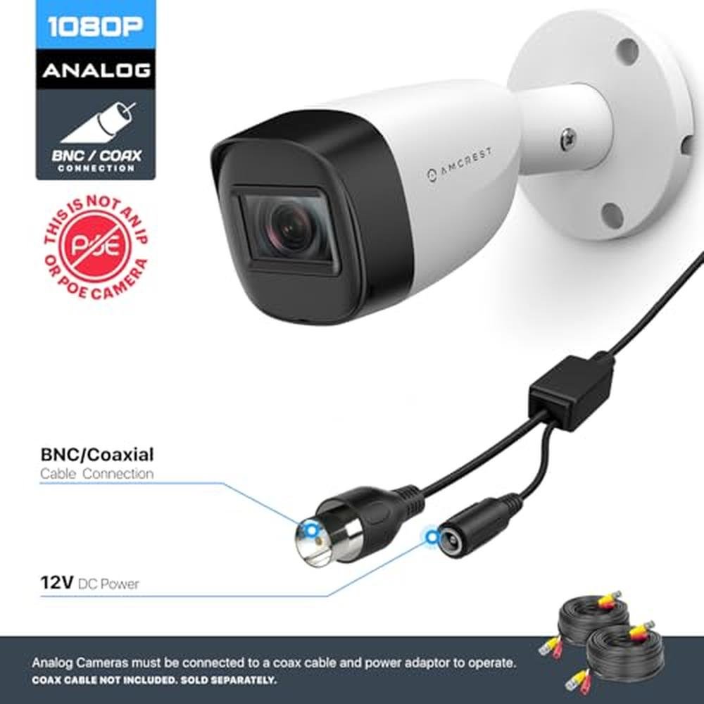 Amcrest Full HD 1080P: Amcrest AMC1081BC28-W-V4 Quadbrid – Side View