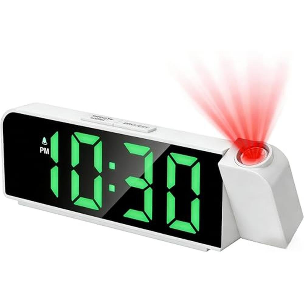 Clock Bedroom: AMIR Projection Alarm Clock LED – Front View