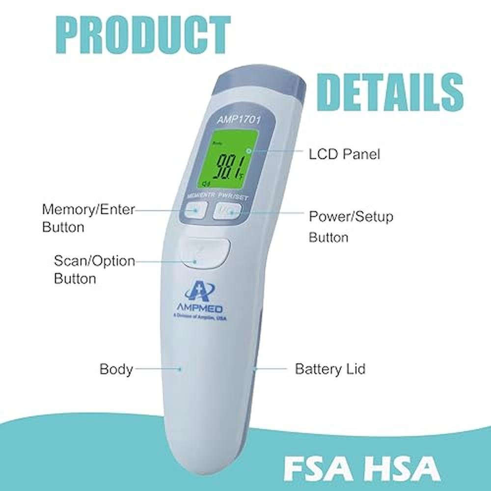 Thermometer Amplim: Amplim Medical Grade Forehead – Side View