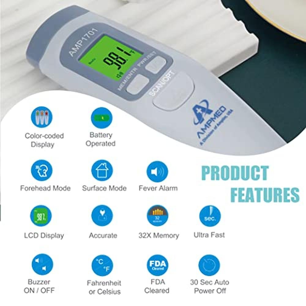 Thermometer Amplim: Amplim Medical Grade Forehead – Close-up Detail