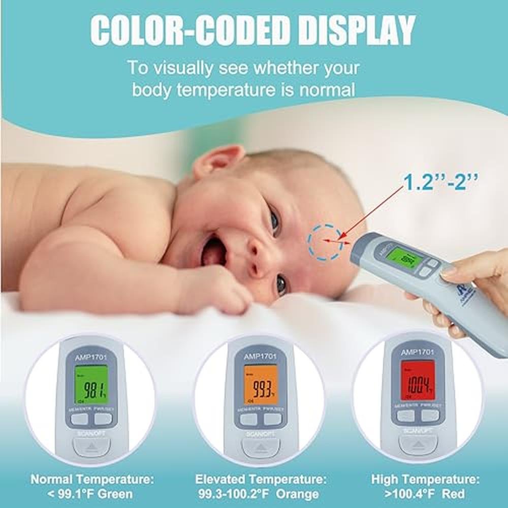 Thermometer Amplim: Amplim Medical Grade Forehead – In Use