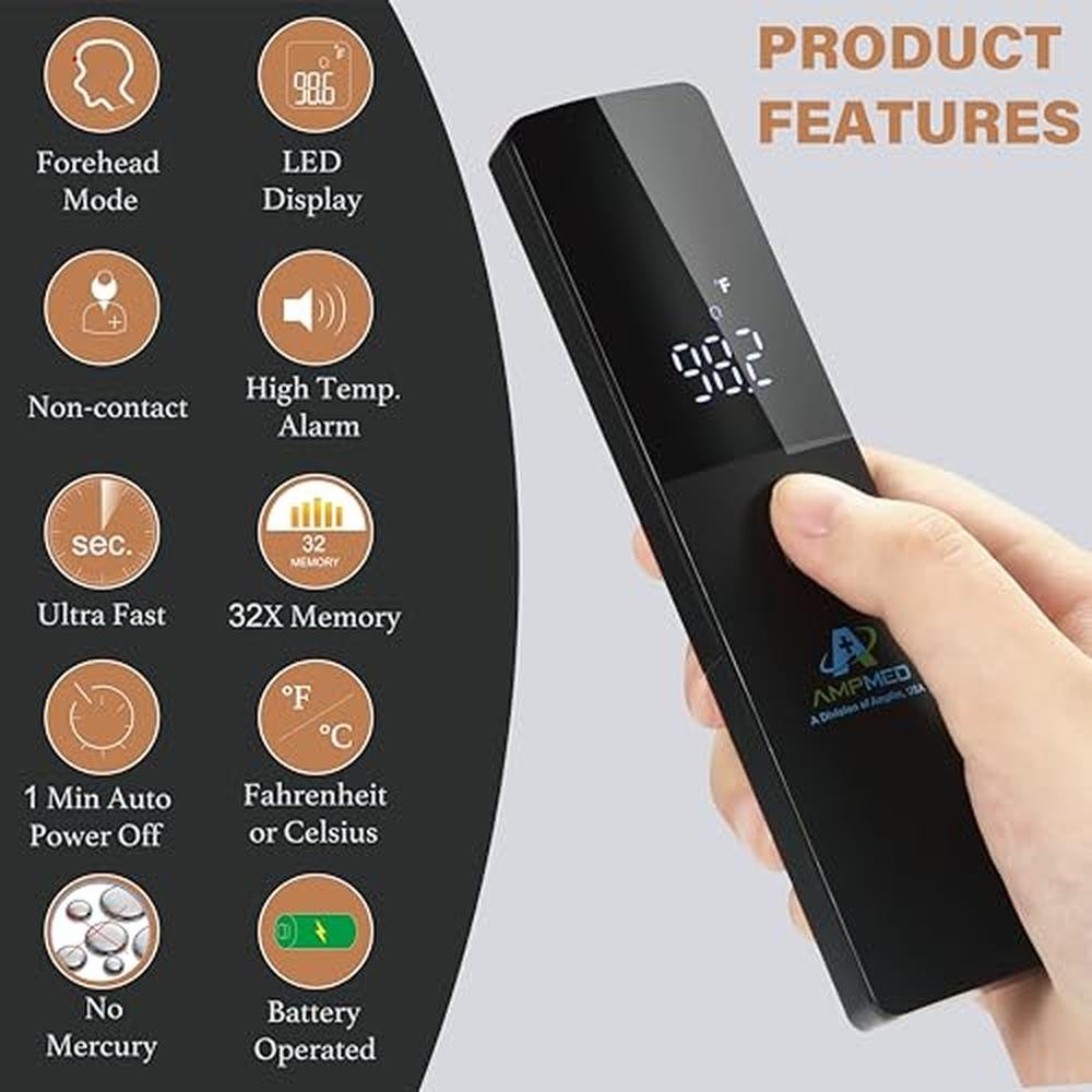 Amplim No-Touch Forehead Thermometer – Side View