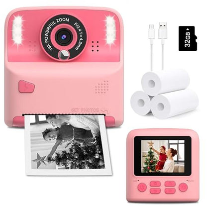 Print Camera: Amzelas Kids Instant Print Camera Portable – Front View