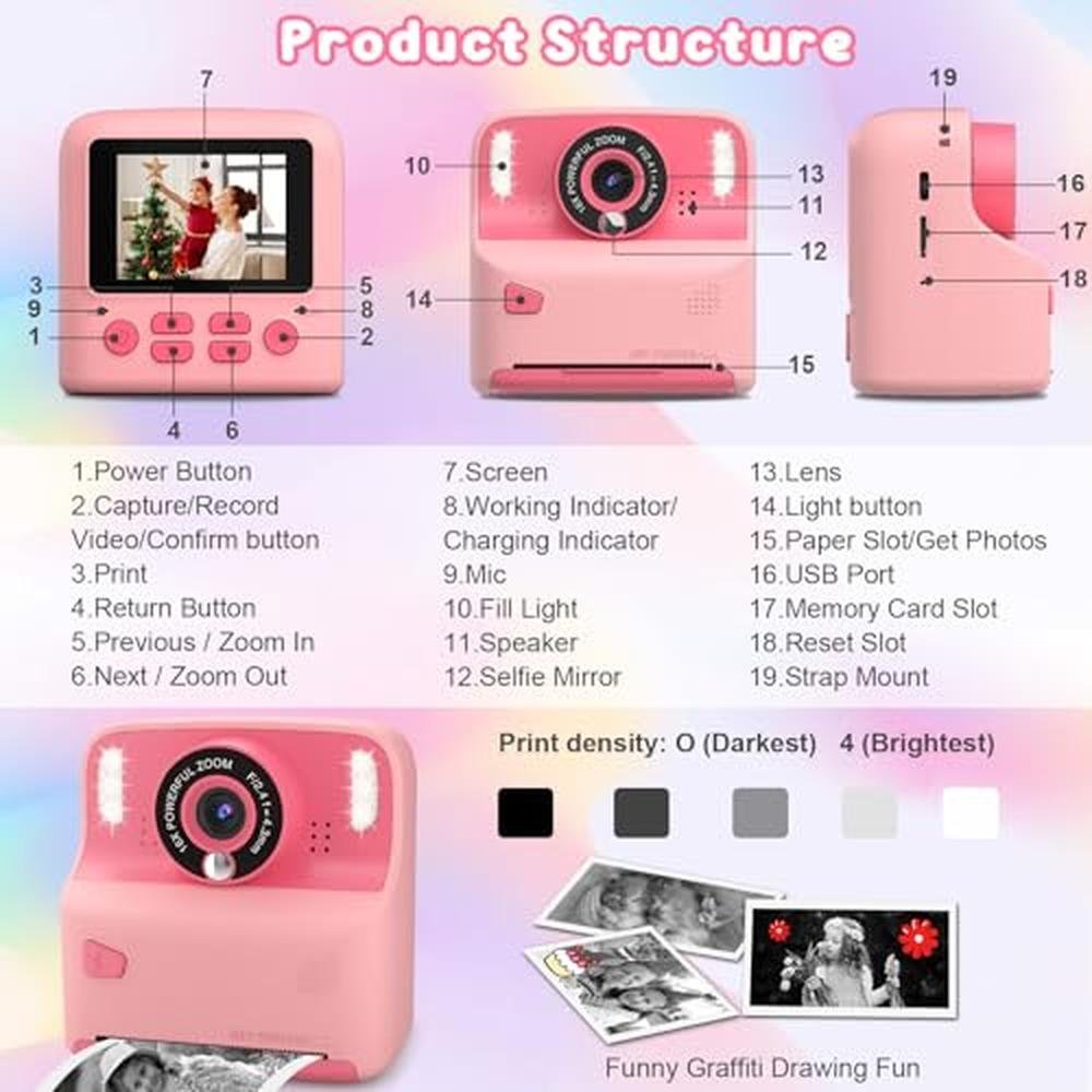 Print Camera: Amzelas Kids Instant Print Camera Portable – Packaging