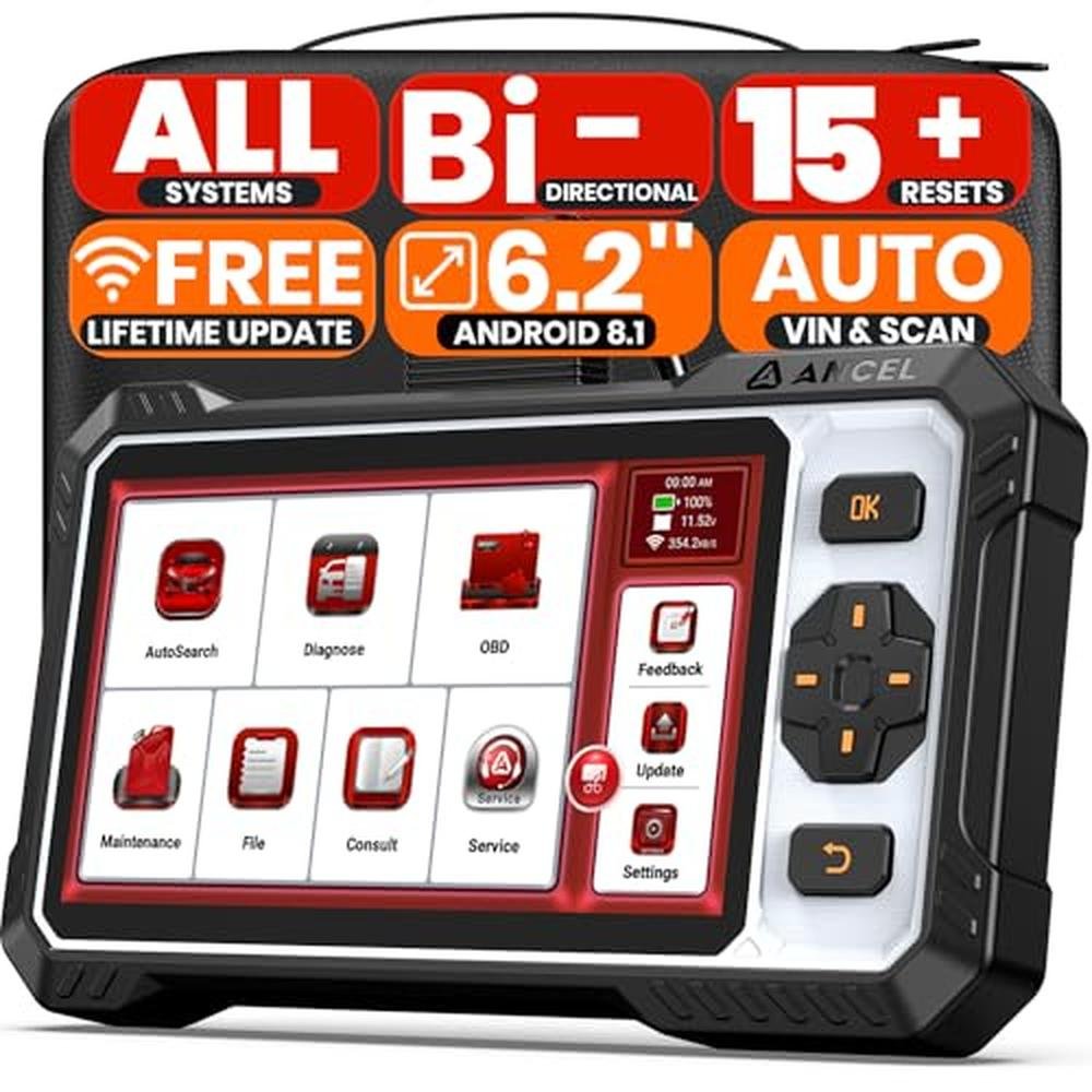 OBD2 Scanner Tool: ANCEL FX6100 Bidirectional Scan Tool – Front View