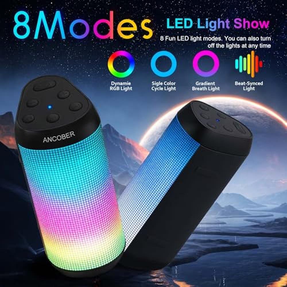 Ancober Portable: ANCOBER Wireless Bluetooth Speaker with – Close-up Detail