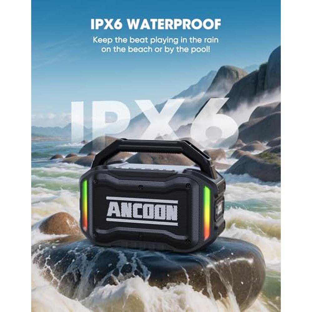 Speakers: ANCOON Bluetooth Wireless 80W Peak Loud Speaker – Close-up Detail