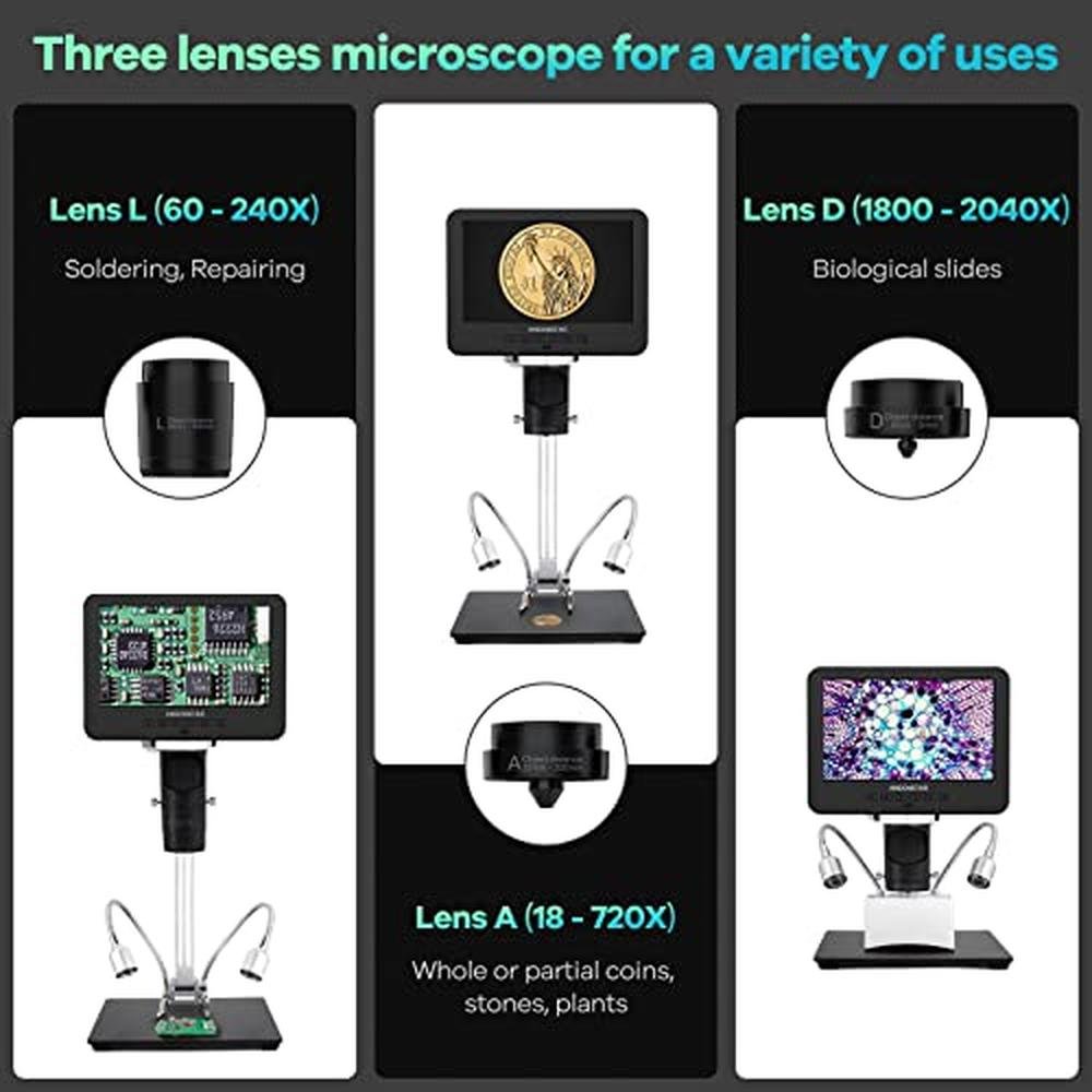 Microscope Andonstar AD246S-M HDMI Digital 2000x – Side View