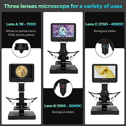 Microscope: Andonstar AD246S-P HDMI Digital Microscope with – Side View