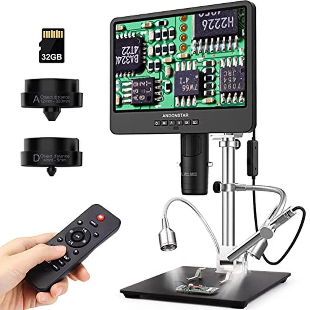 Microscope: Andonstar AD249S-M 3 Lens HDMI Digital – Front View