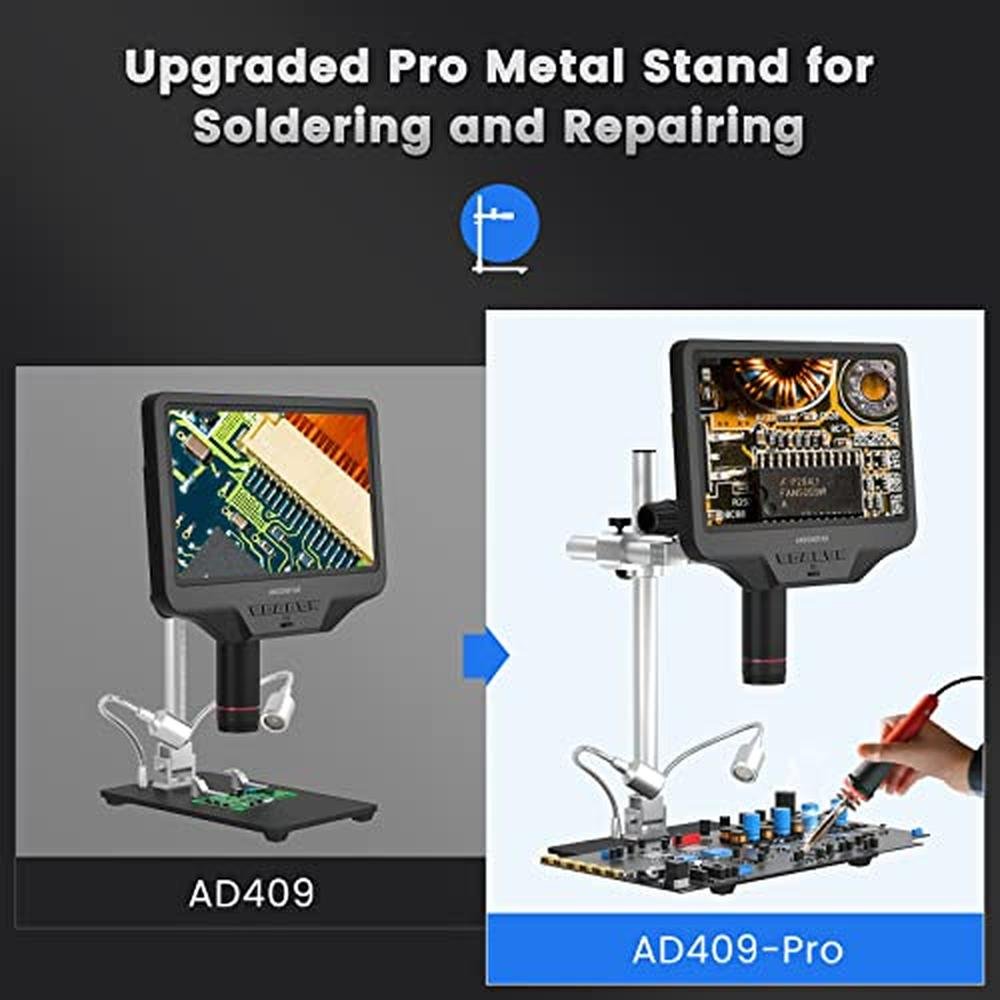 Microscope Soldering: Andonstar AD409 Pro HDMI Digital – Side View