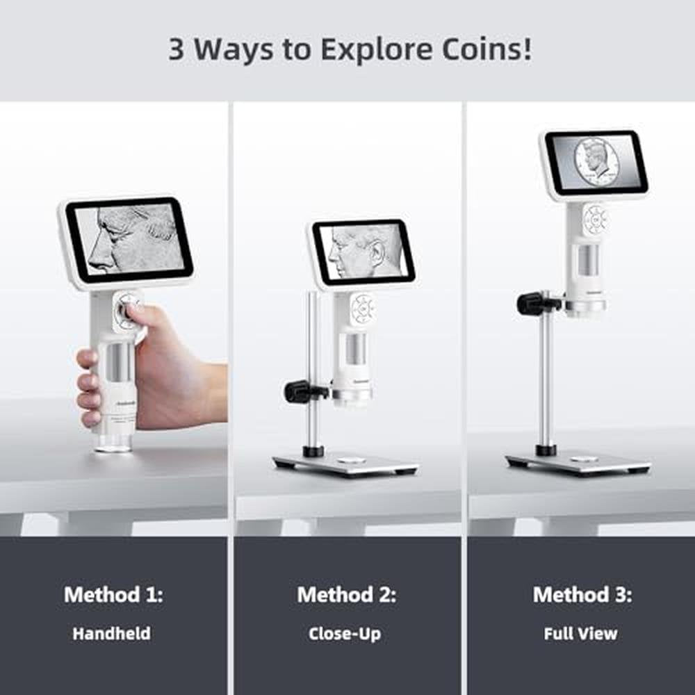 Coin Microscope: Andonstar AD115 5 1080p Handheld Digital – In Use