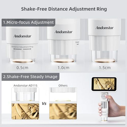 Coin Microscope: Andonstar AD115 5 1080p Handheld Digital – Packaging