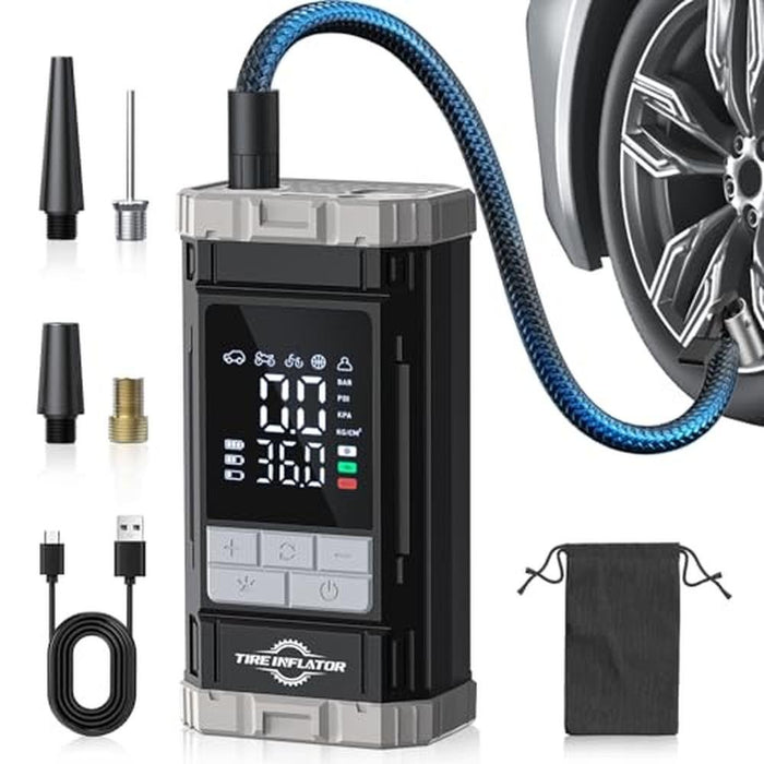 Air Aneson: Aneson Tire Inflator Portable Air Compressor 2x – Front View