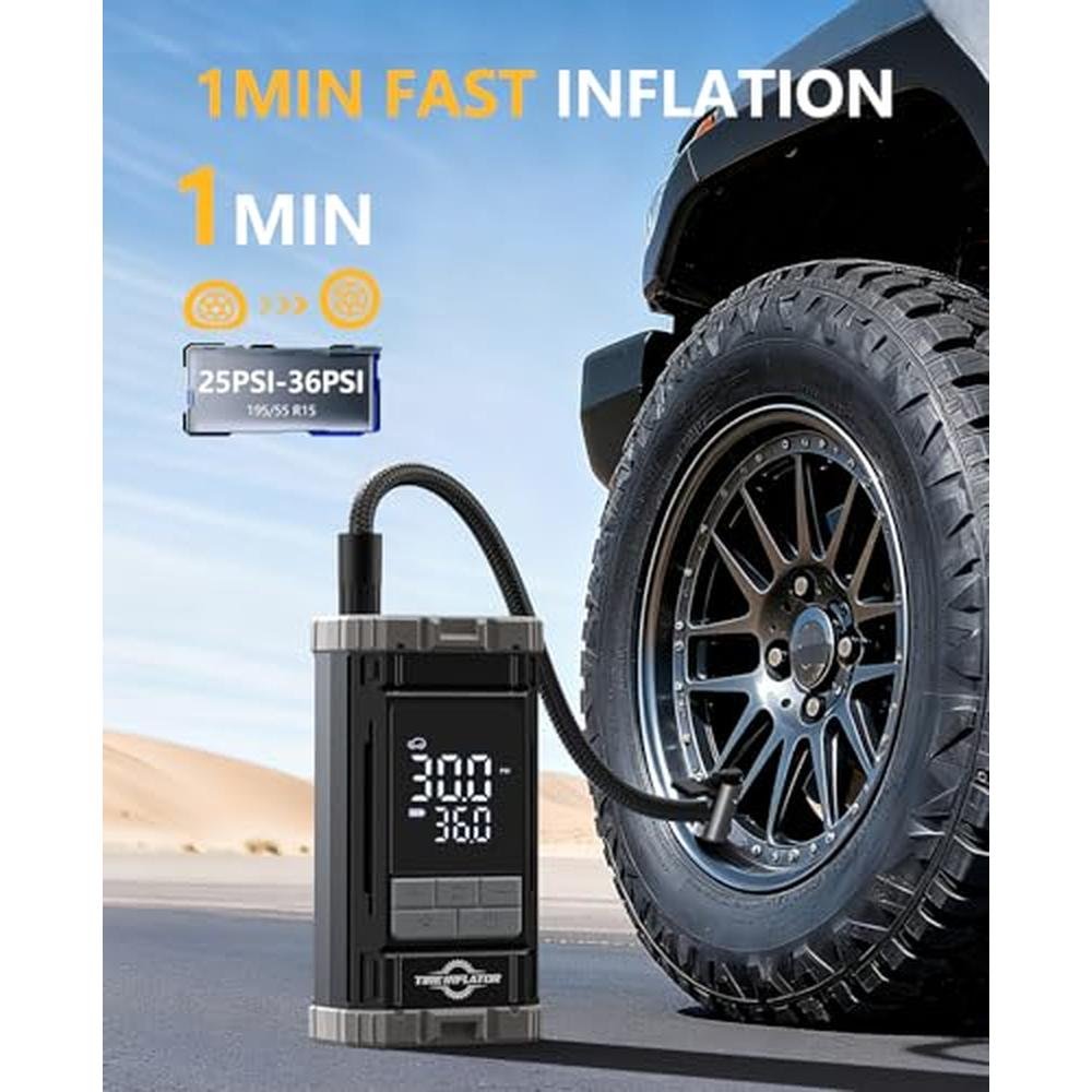 Air Aneson: Aneson Tire Inflator Portable Air Compressor 2x – Side View