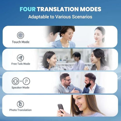 Earbuds ANFIER: ANFIER AI Translator Earbuds Offline – In Use