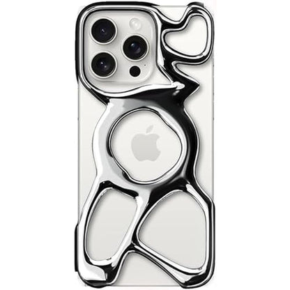 Silver Angry: Angry Miao Emptiness Phone Case for iPhone 15 – Front View