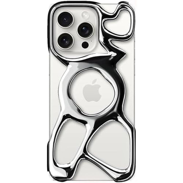 Silver Angry: Angry Miao Emptiness Phone Case for iPhone 15 – Front View