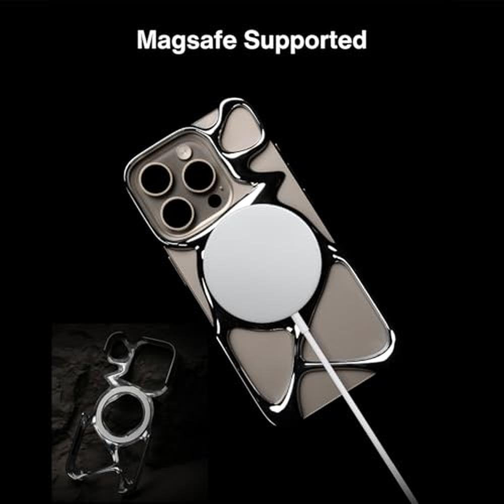 Matte Angry Phone Case: Angry Miao Emptiness for iPhone 15 – Close-up Detail