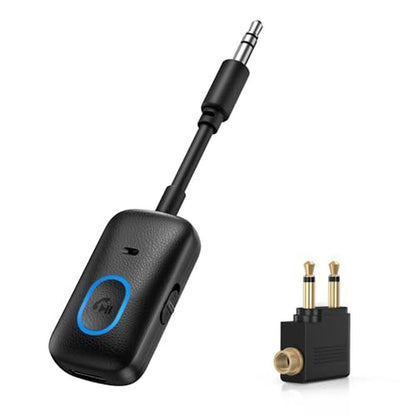 Ankilo Aux Bluetooth Adapter: 2-in-1 Bluetooth 5.3 – Front View