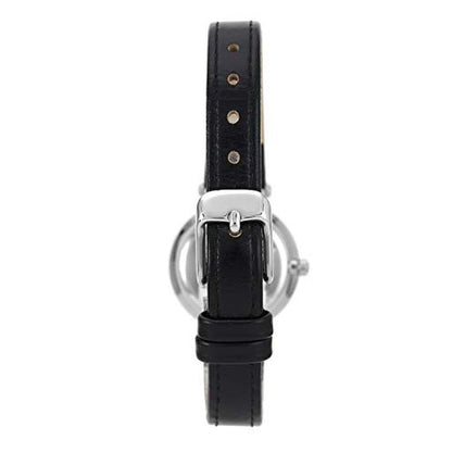 Black Anne Klein Watch: Silver Tone Black Dial and Black – Side View