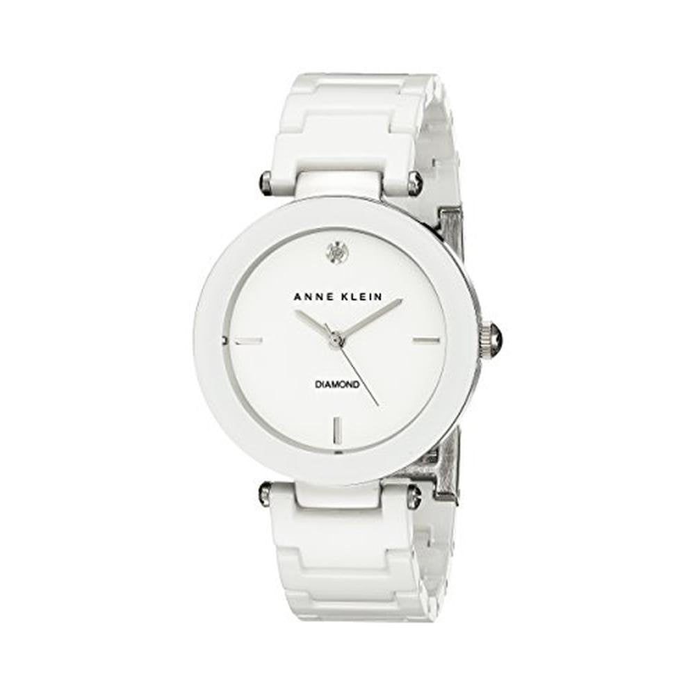 Anne Klein: AK/1019WTWT Diamond-Accented Watch – Front View