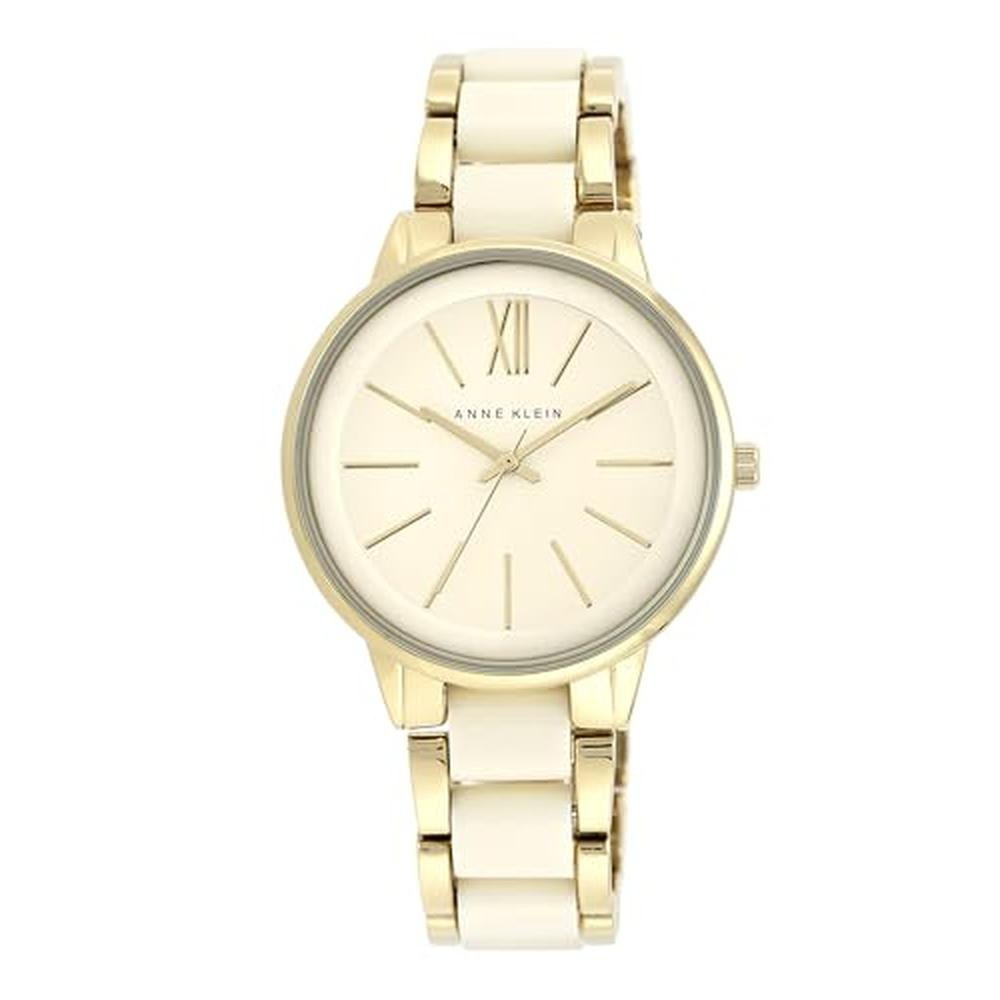 Anne Klein: AK 1412IVGB Gold Tone and Ivory Resin Bracelet – Front View