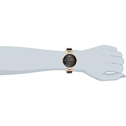 Anne Klein: AK 2512GYRG Diamond Accented Rose Gold Tone and – Side View