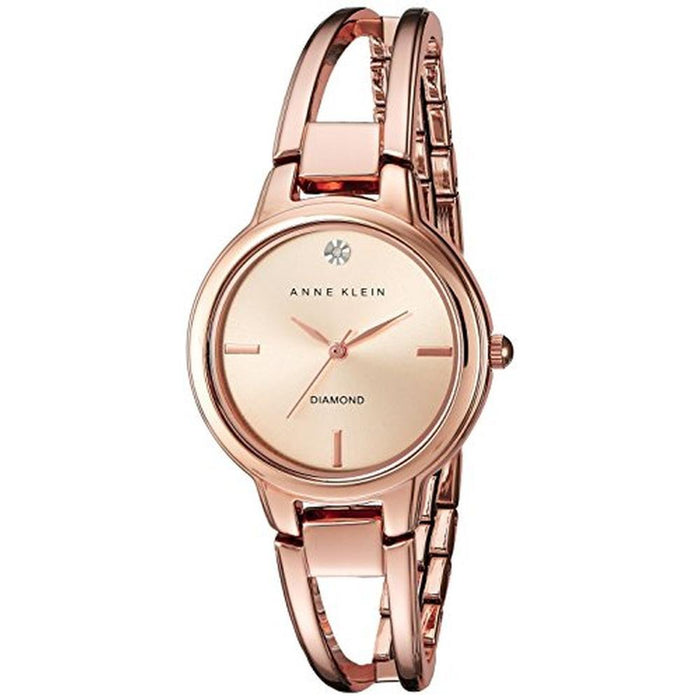 Anne Klein: AK 2626RGRG Diamond Accented Dial Rose Gold – Front View