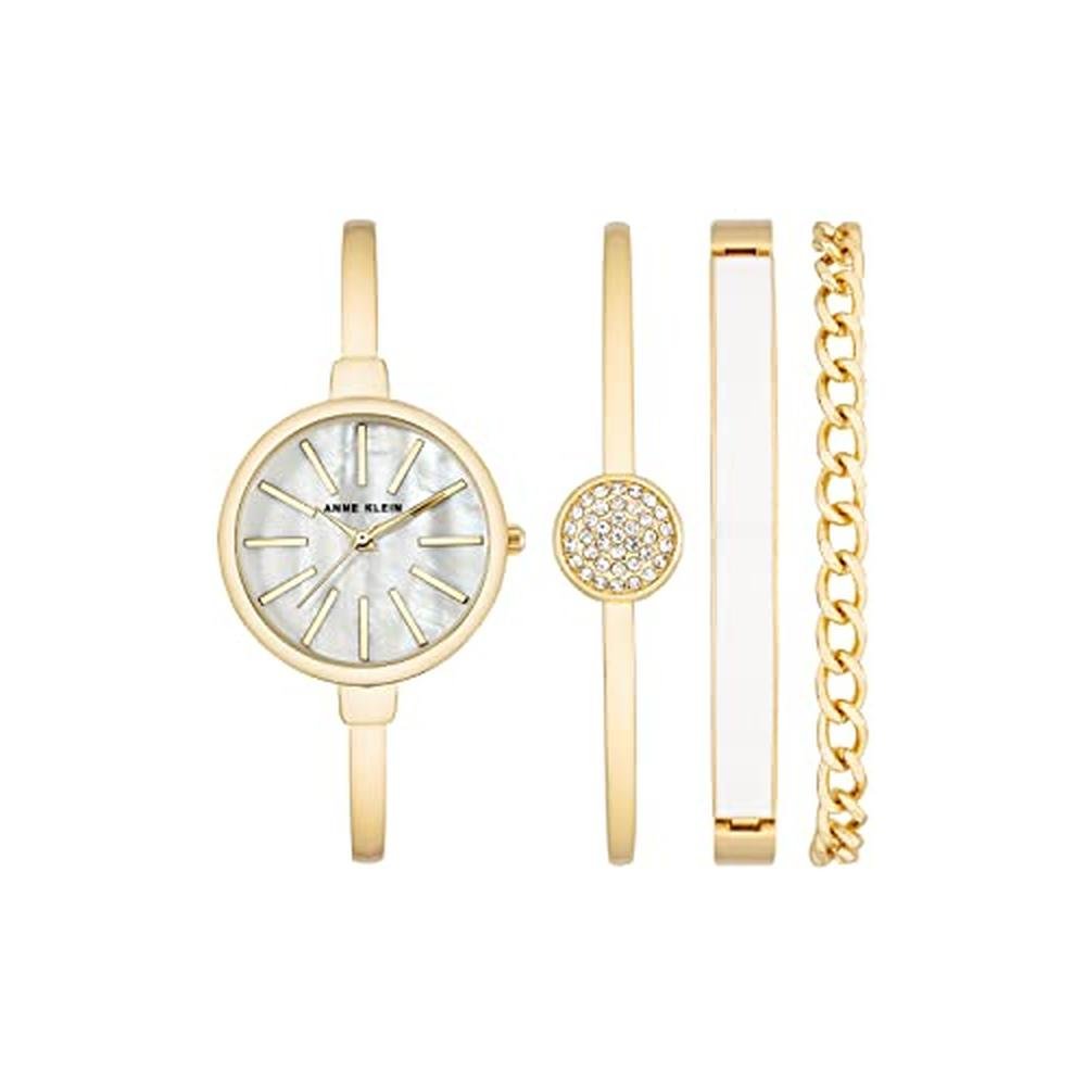 Anne Klein: Women's Bangle Watch and Bracelet Set AK-1470 – Front View