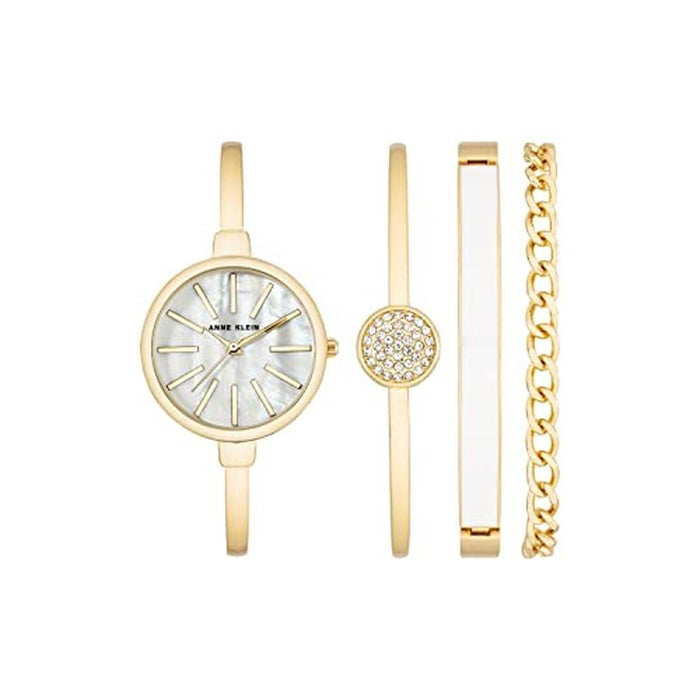 Anne Klein: Women's Bangle Watch and Bracelet Set AK-1470 – Front View