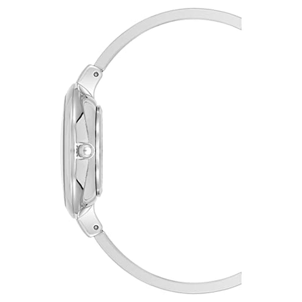 Anne Klein Women's Bangle Watch and Bracelet Set Silver – Side View