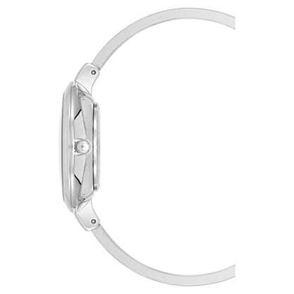 Anne Klein Women's Bangle Watch and Bracelet Set Silver – Side View