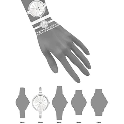 Anne Klein Women's Bangle Watch and Bracelet Set Silver – In Use