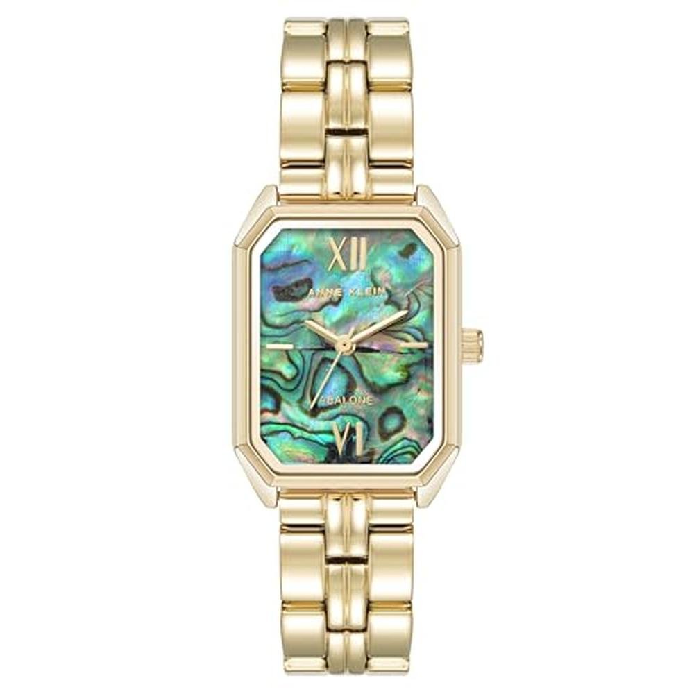 Anne Klein Women's Bracelet Watch Gold Abalone – Front View