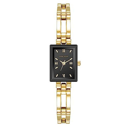 Anne Klein Women's Bracelet Watch Gold/Black – Front View