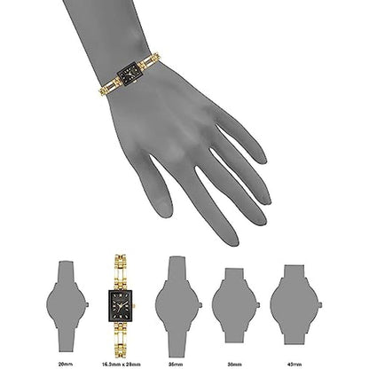 Anne Klein Women's Bracelet Watch Gold/Black – Side View