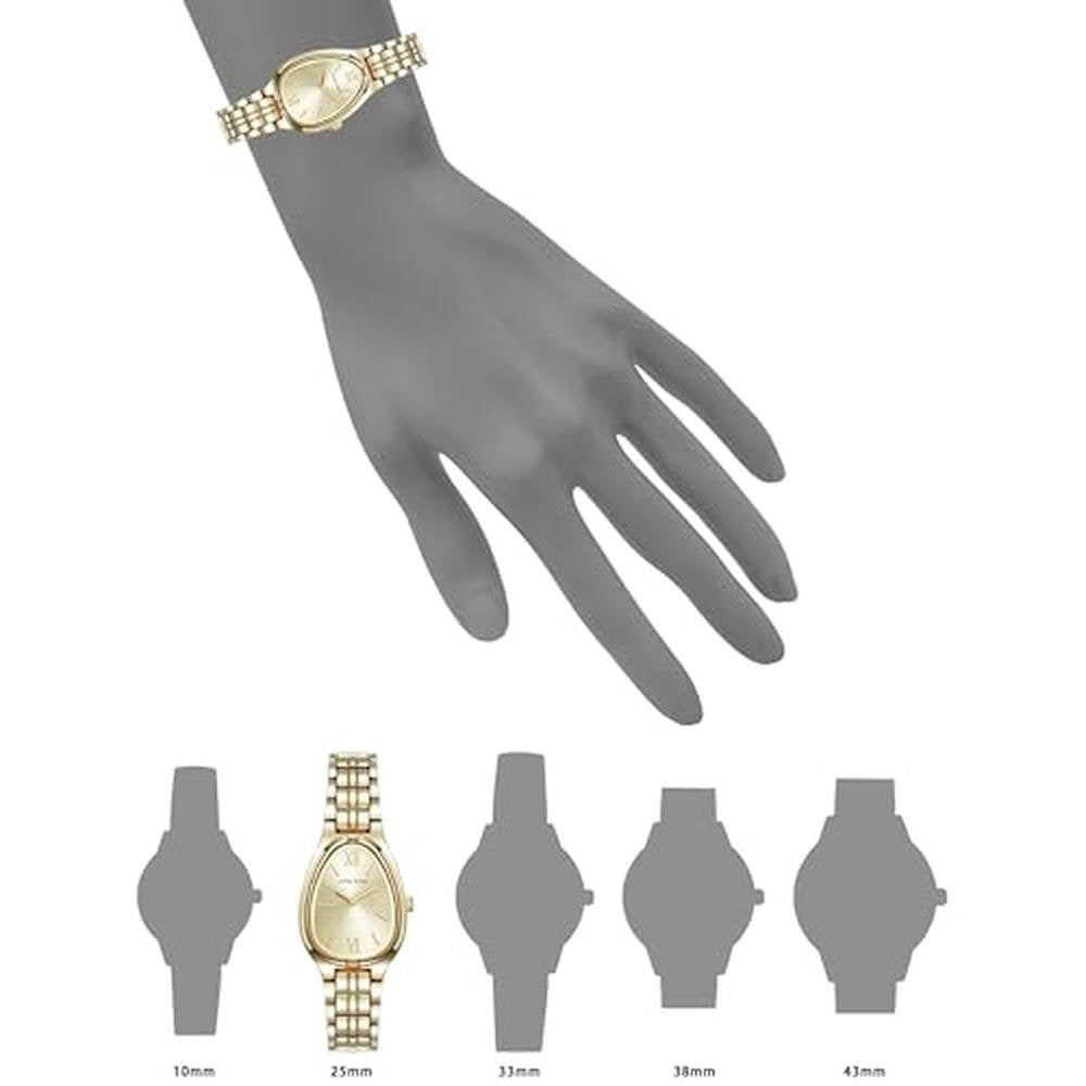 Anne Klein Women's Bracelet Watch Gold/Champagne – Close-up Detail