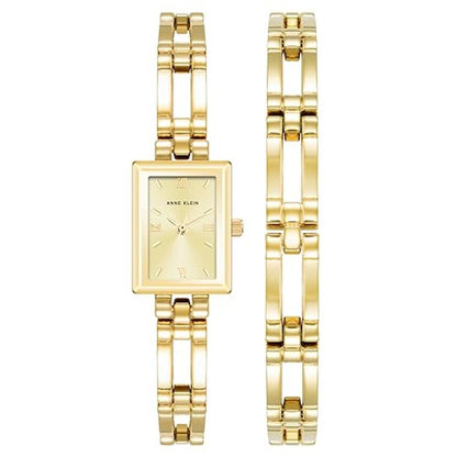 Anne Klein Watch: Women's Bracelet Watch Set Goldtone – Front View