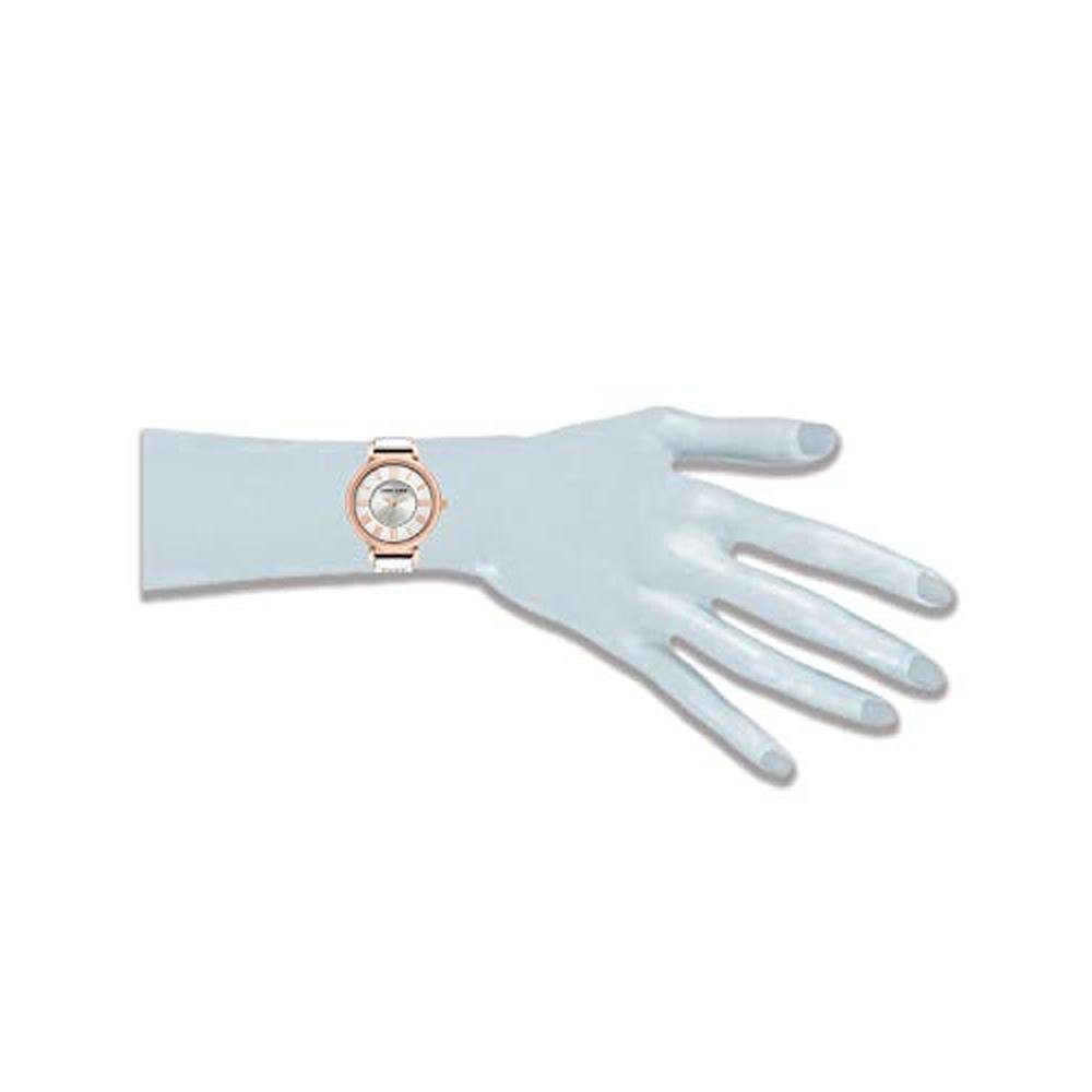 Anne Klein: Women's Bracelet Watch Silver Rose Gold – Side View