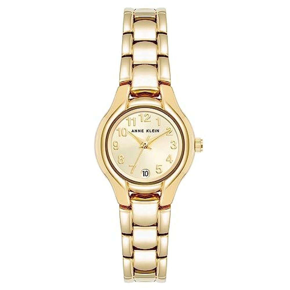 Anne Klein Women's Date Function Bracelet Watch Gold – Front View