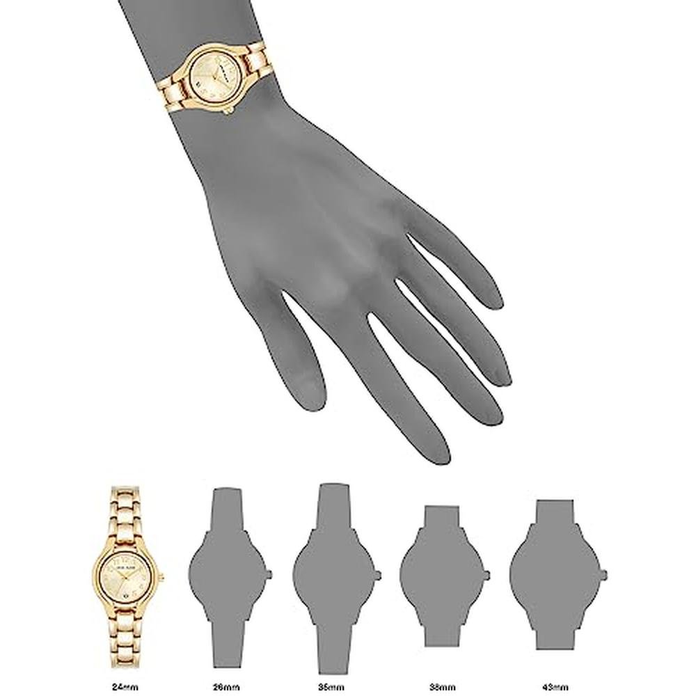Anne Klein Women's Date Function Bracelet Watch Gold – In Use