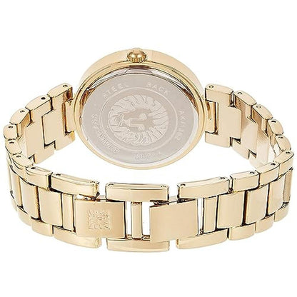 Anne Klein Women's Genuine Diamond Dial Bracelet Watch Gold – Side View