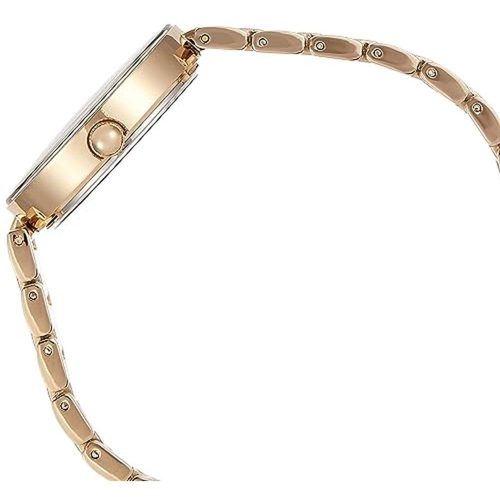 Anne Klein Women's Genuine Diamond Dial Bracelet Watch Gold – Close-up Detail