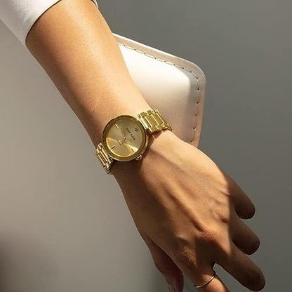 Anne Klein Women's Genuine Diamond Dial Bracelet Watch Gold – In Use