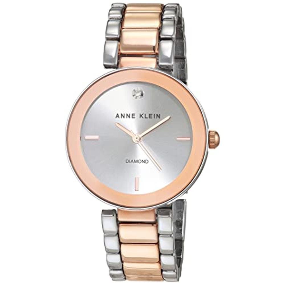 Anne Klein: Women's Genuine Diamond Dial Bracelet Watch – Front View